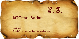 Móroc Bodor névjegykártya